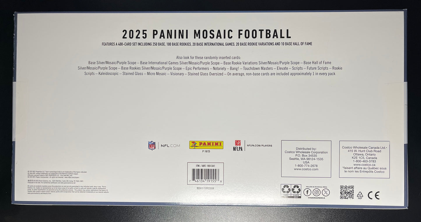 2025 Panini Mosaic NFL Bundle Box