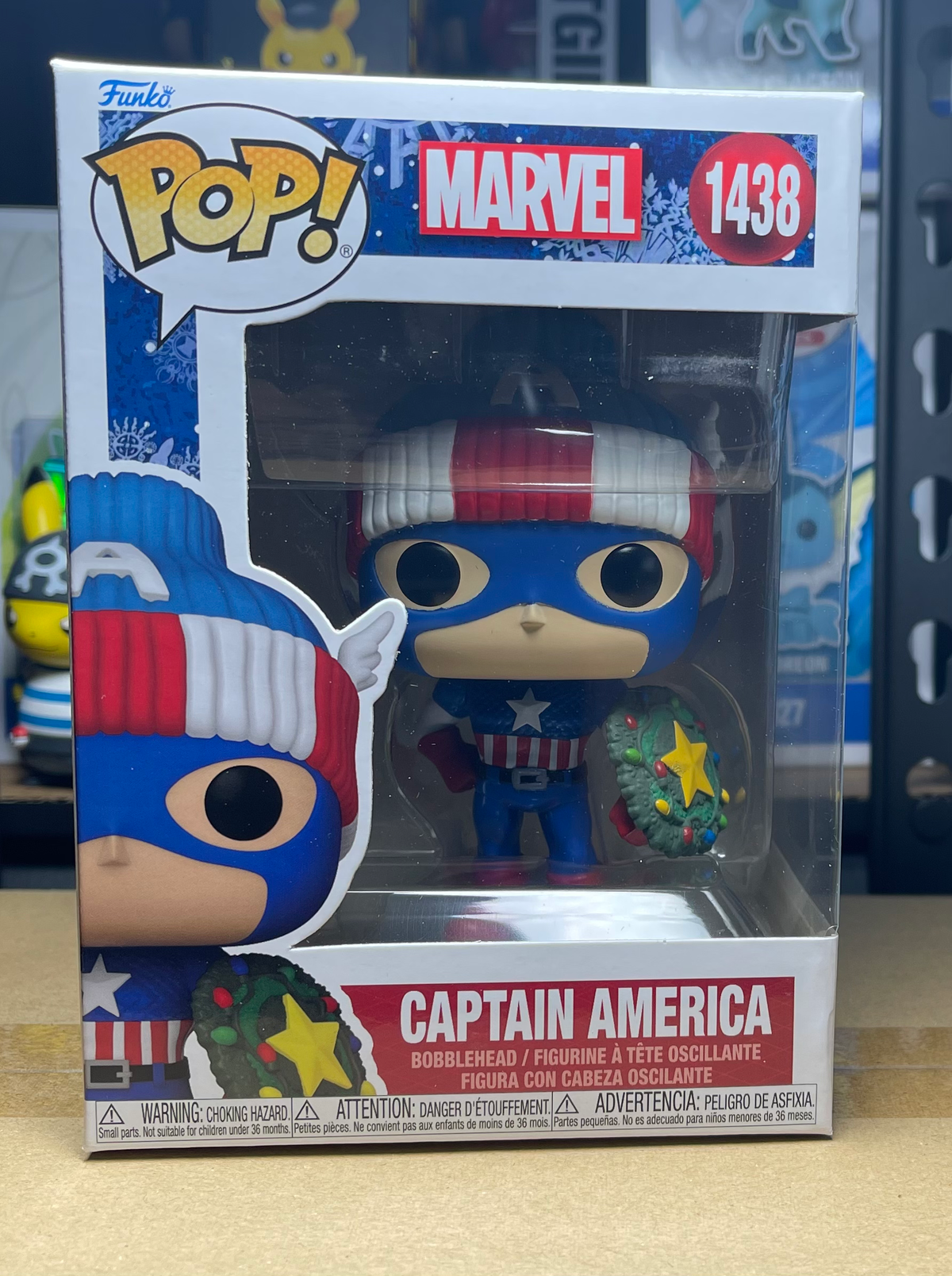 Marvel Holiday Captain America Funko Pop! Vinyl Figure #1438 image 0