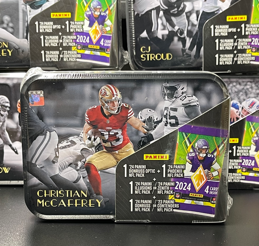 Christian McCaffrey '25 NFL MJ Holding TIN (Includes 2023-24 Panini Packs) image 0