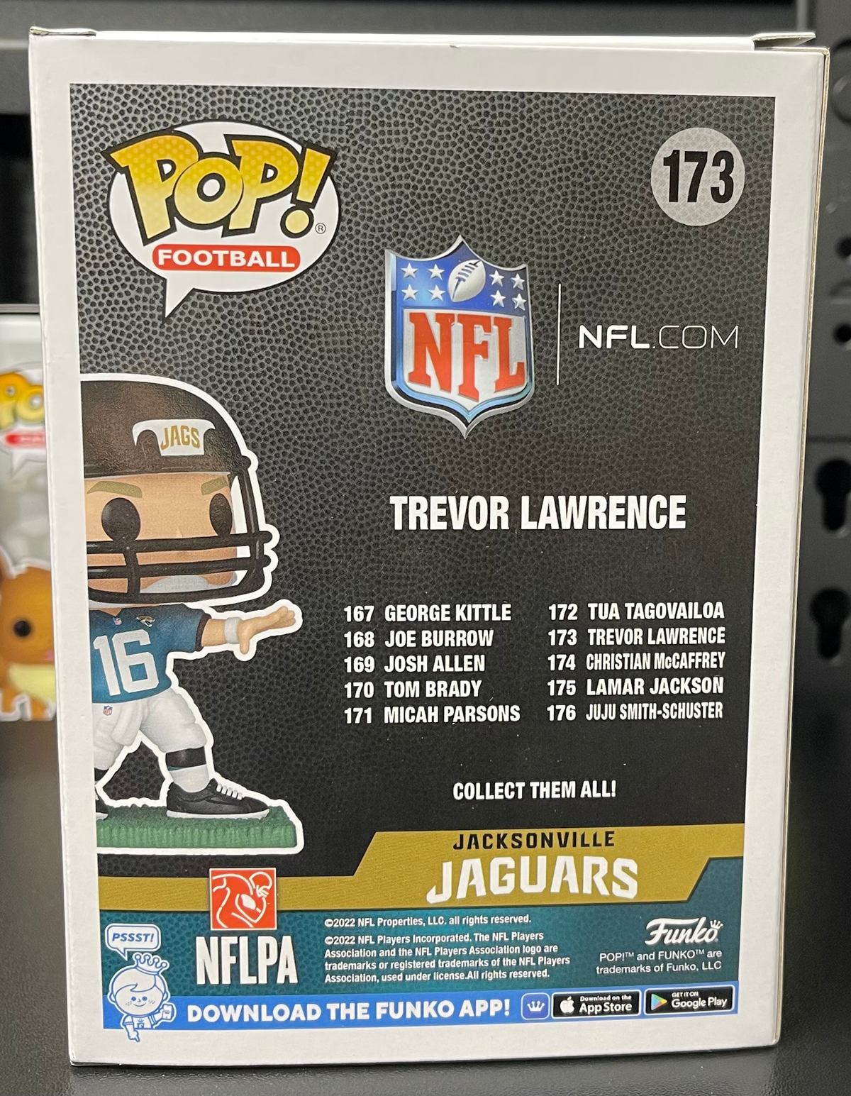 Funko Pop! Trevor Lawrence #173 – Jacksonville Jaguars (Home Uniform) image 2