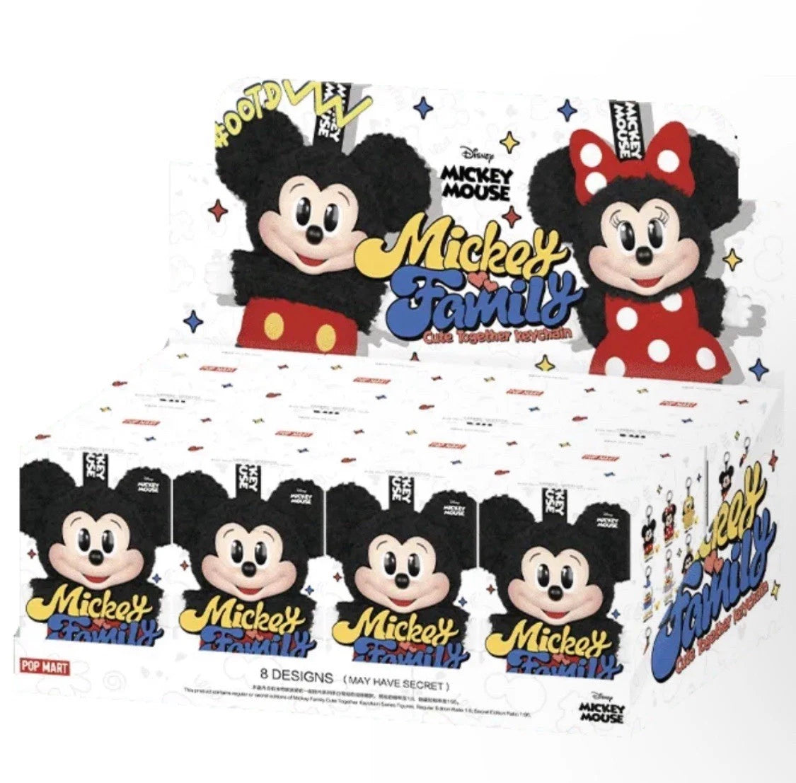 POP MART Mickey Family Cute Together Keychain Series – SEALED Case (8 Pieces) image 0