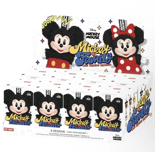 POP MART Mickey Family Cute Together Keychain Series – SEALED Case (8 Pieces) image 0