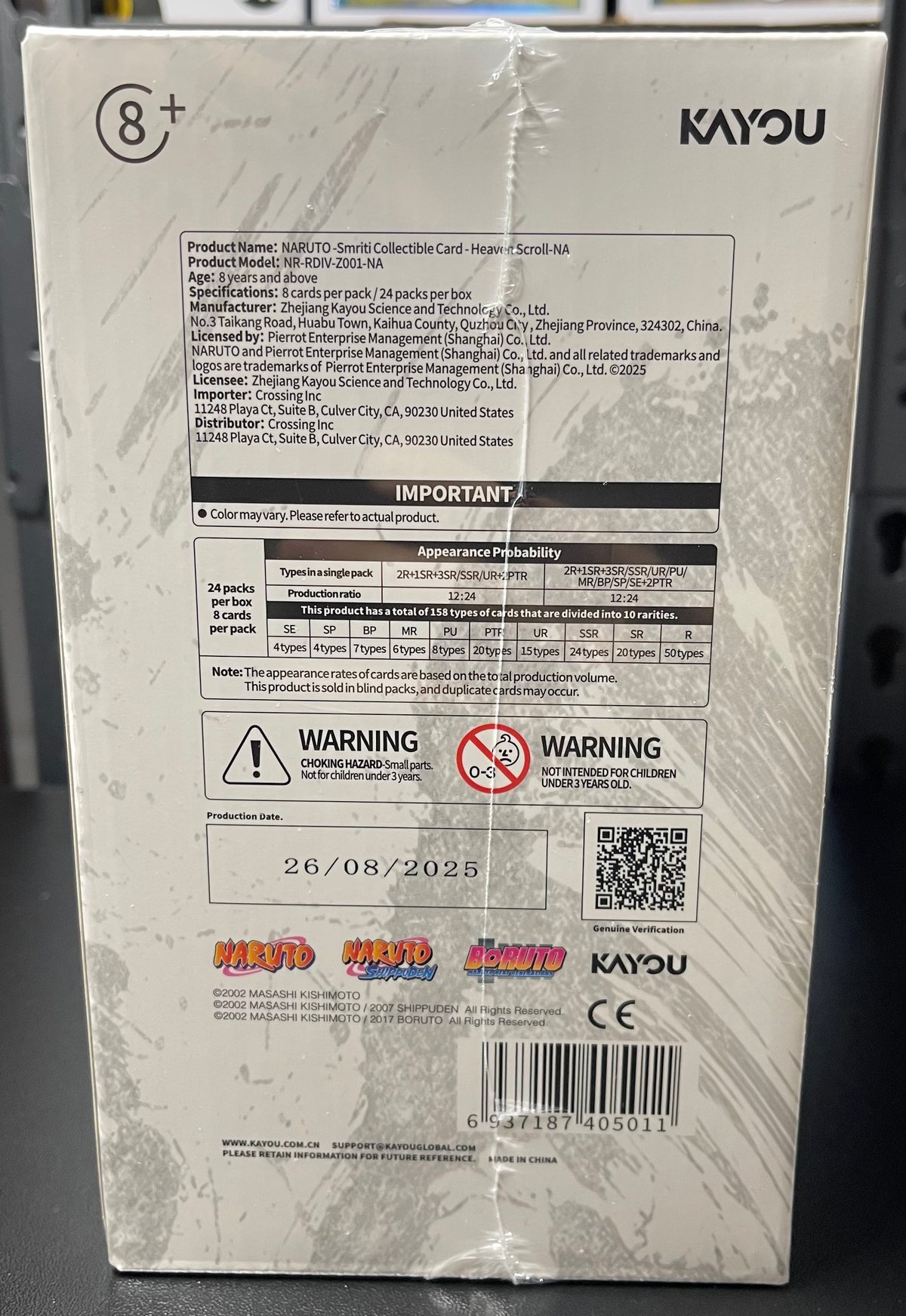 Naruto Smriti Collectible Card Heaven Scroll Booster Box (24 Packs) image 1