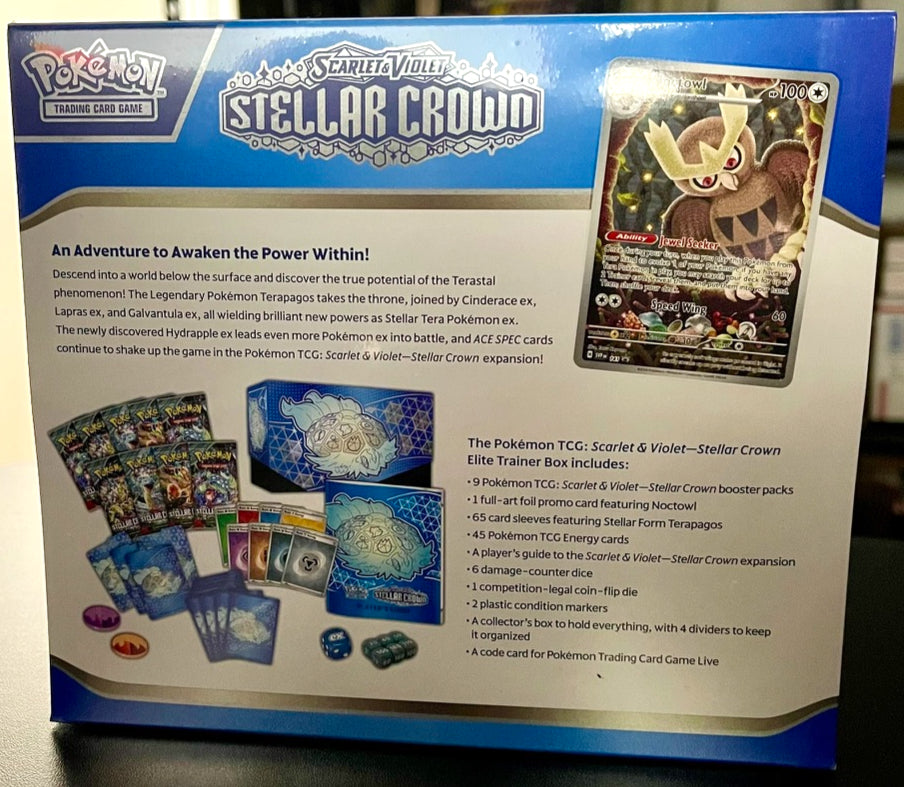Pokemon TCG: Stellar Crown Elite Trainer Box - SV07: Stellar Crown (SV07) image 1