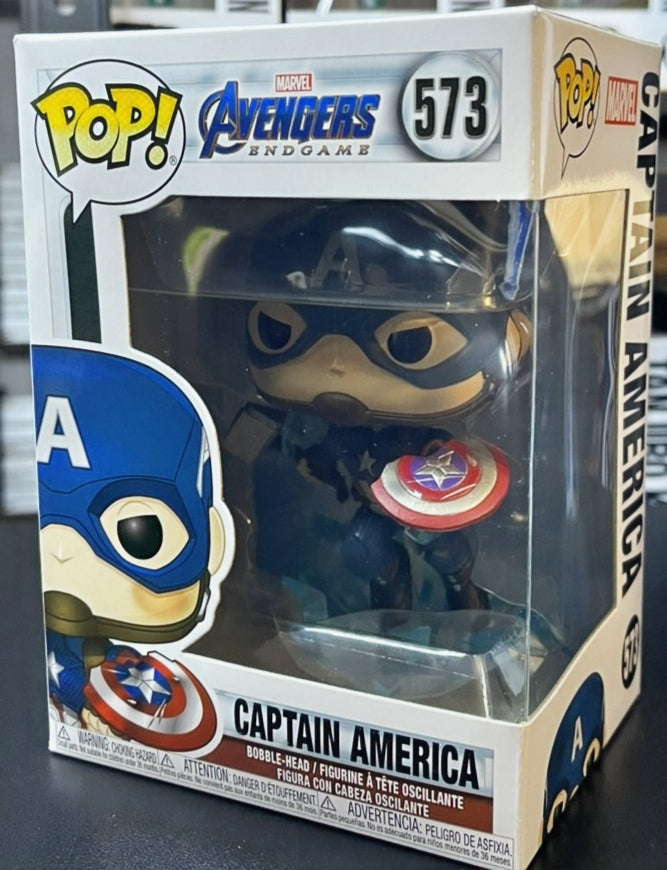 Avengers Endgame Captain America with Broken Shield Funko Pop! Vinyl Figure #573 image 1