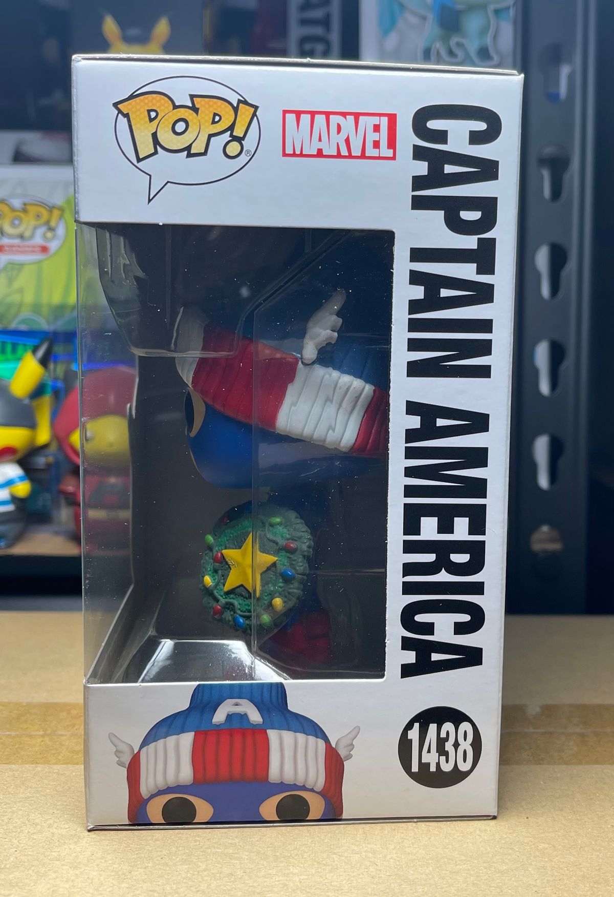 Marvel Holiday Captain America Funko Pop! Vinyl Figure #1438 image 1