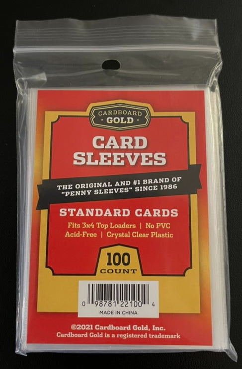 Cardboard Gold - Card Sleeves (100 Count) - For Standard Size Trading Cards image 0