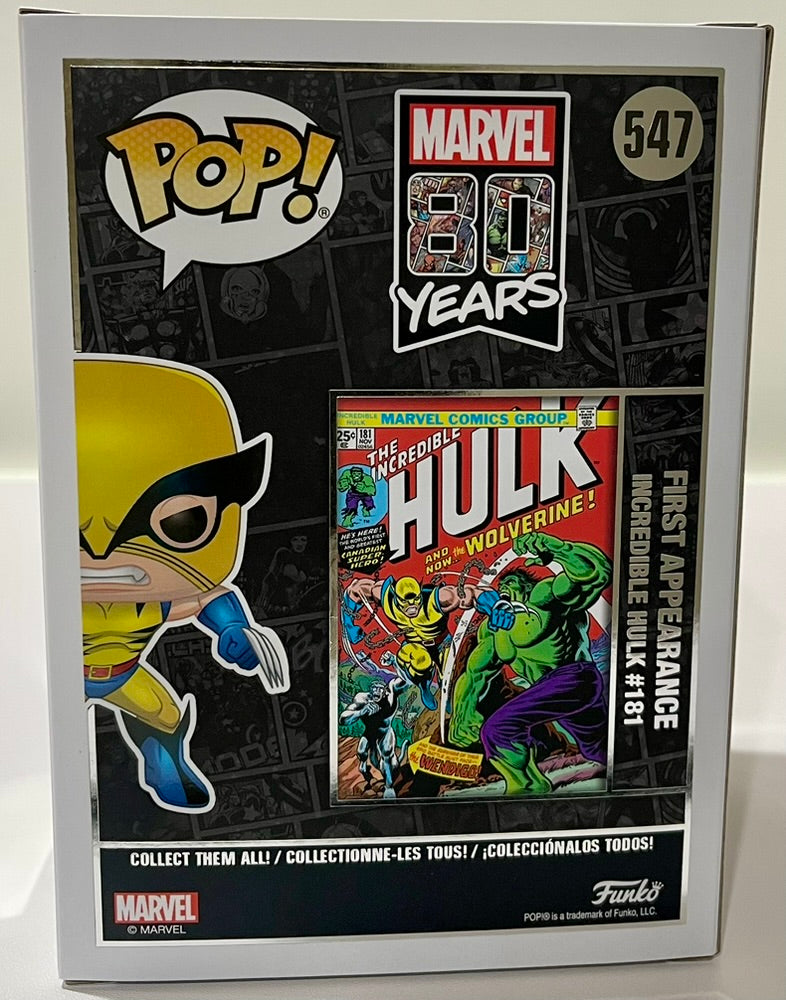 Marvel 80th First Appearance Wolverine Funko Pop! Vinyl Figure #547 image 4