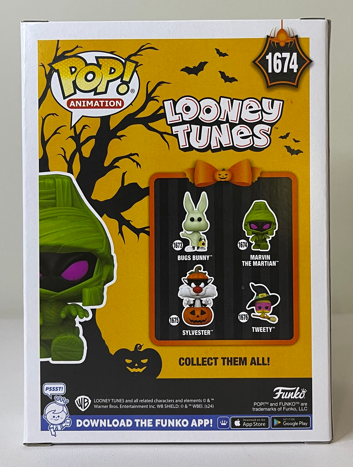 Looney Tunes Marvin the Martian in Mummy Costume (Glow) Funko Pop! #1674 image 3