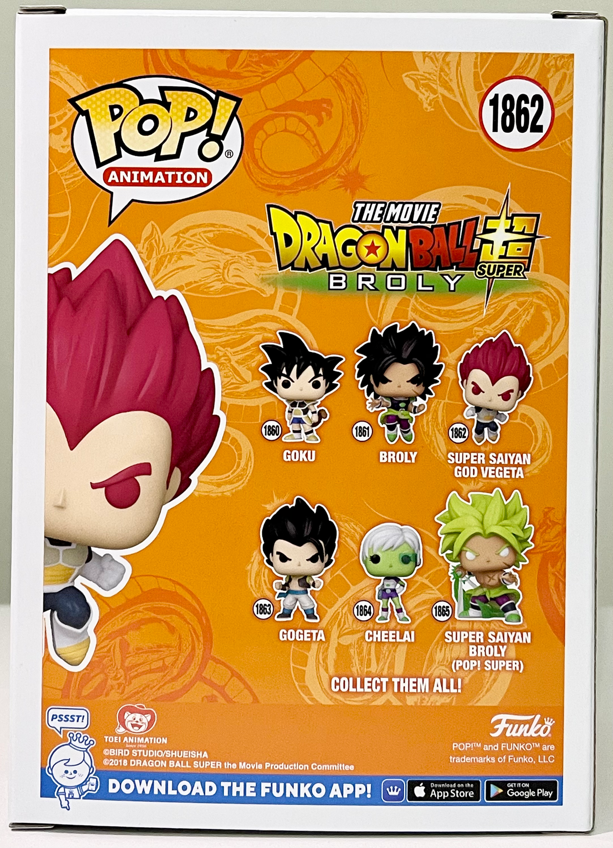 Dragon Ball Super: Broly Super Saiyan God Vegeta Funko Pop! Vinyl Figure #1862 image 3