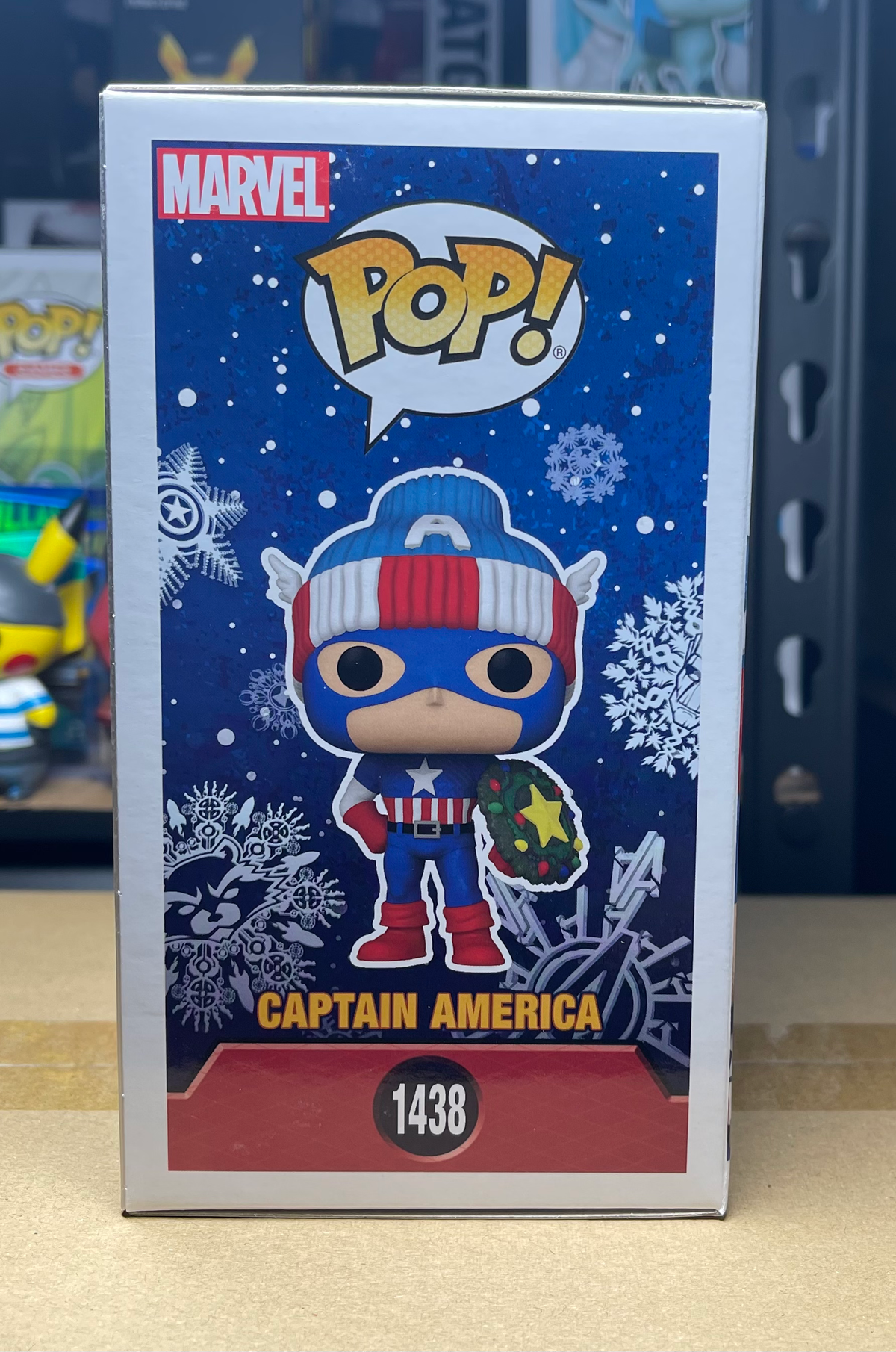Marvel Holiday Captain America Funko Pop! Vinyl Figure #1438 image 2