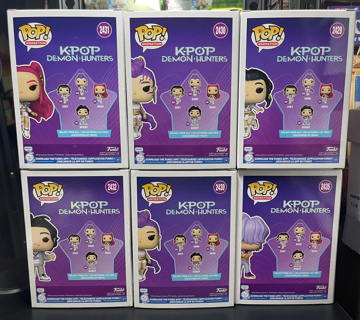 Kpop Demon Hunter Rumi, Rumi CHASE, Mira, Zoey Bobby, Mystery Funko 6pc Bundle image 2