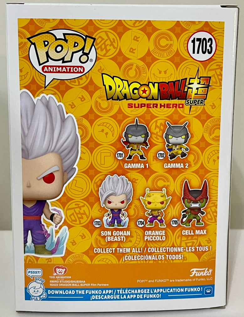 Dragon Ball Super: Super Hero Son Gohan (Beast) Funko Pop! Vinyl Figure #1703 image 4