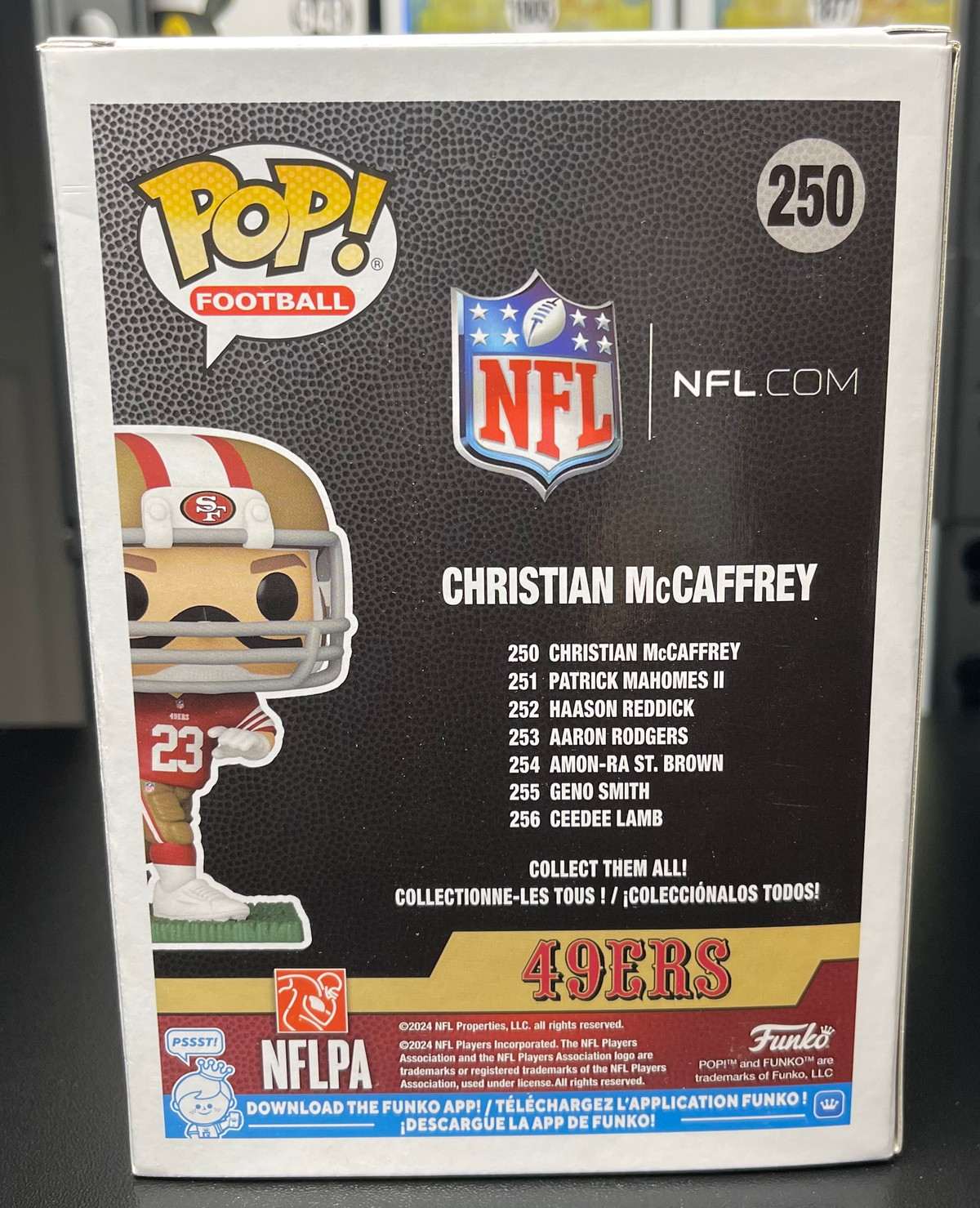 Christian McCaffrey Funko Pop #250 San Francisco 49ers image 2