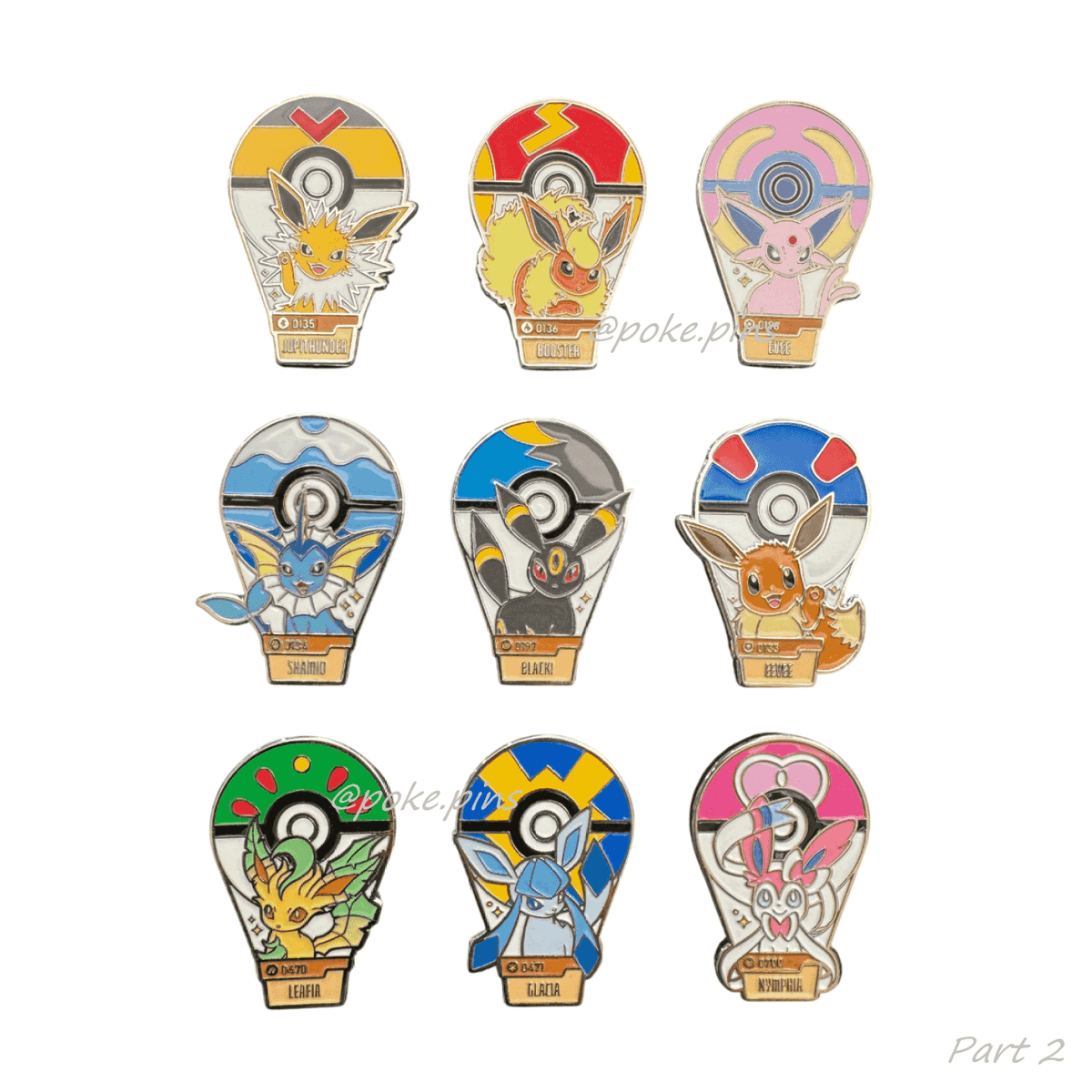 Pokemon Lotte World Balloon Ride Green Blind Box Pin (Eeveelutions) image 1