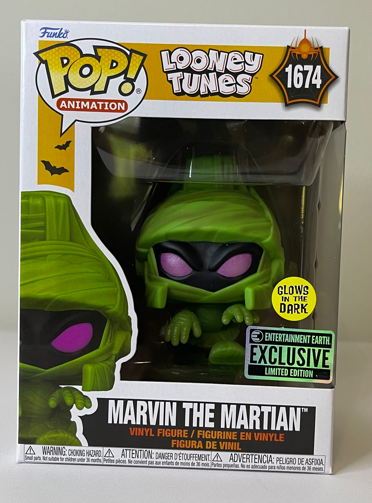 Looney Tunes Marvin the Martian in Mummy Costume (Glow) Funko Pop! #1674 image 0