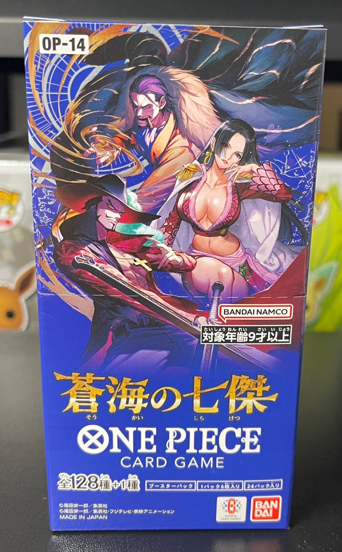 One Piece Card Game OP-14 The Azure Sea’s Seven Booster Box – Japanese image 0