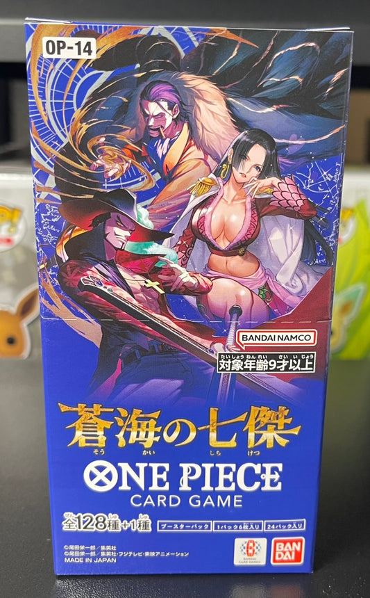 One Piece Card Game OP-14 The Azure Sea’s Seven Booster Box – Japanese image 0