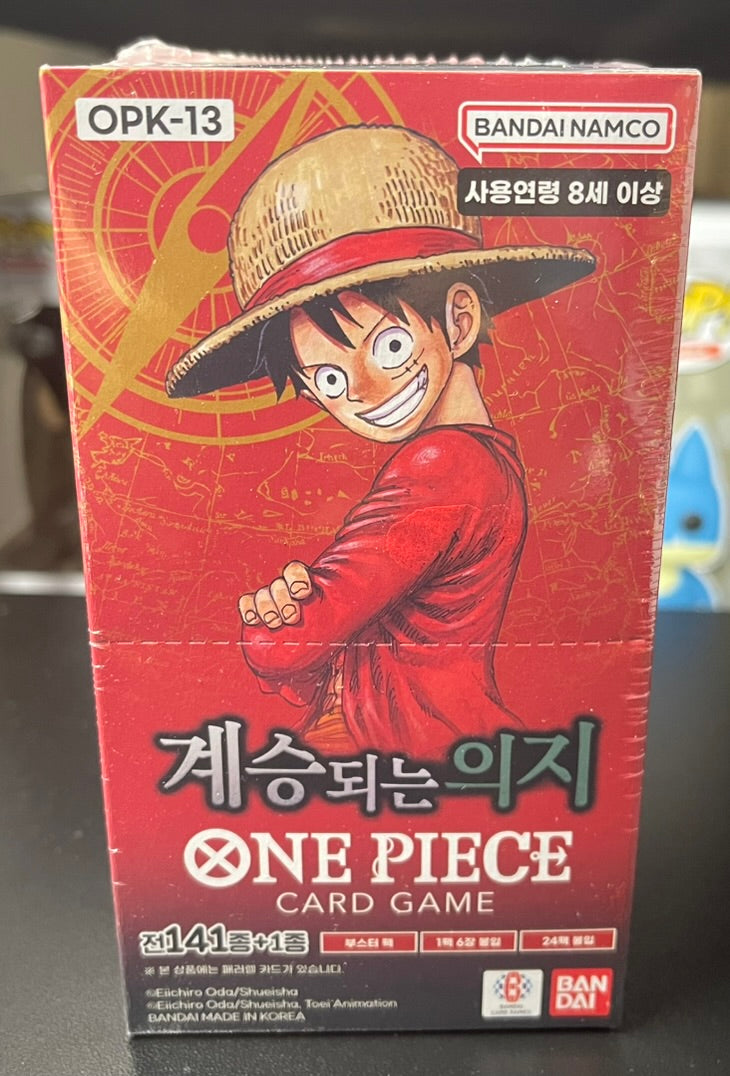One Piece OPK-13 Carrying on His Will Booster Box Korean image 0